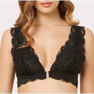 NEW We Are HAH Free People Black Got Ur Back Lace Bralette